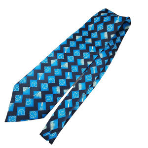 Australian Open Tennis Graphic Necktie Blue by Davenport Official Licensed
